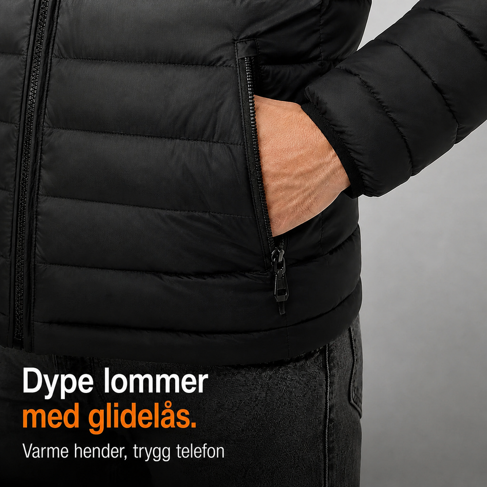 Dype lommer med glidelås på Celsius 21-varmejakken