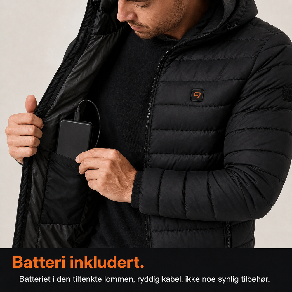 FLINTWRK Celsius 21 – Varmejakke med 21 soner – batteri og lomme
