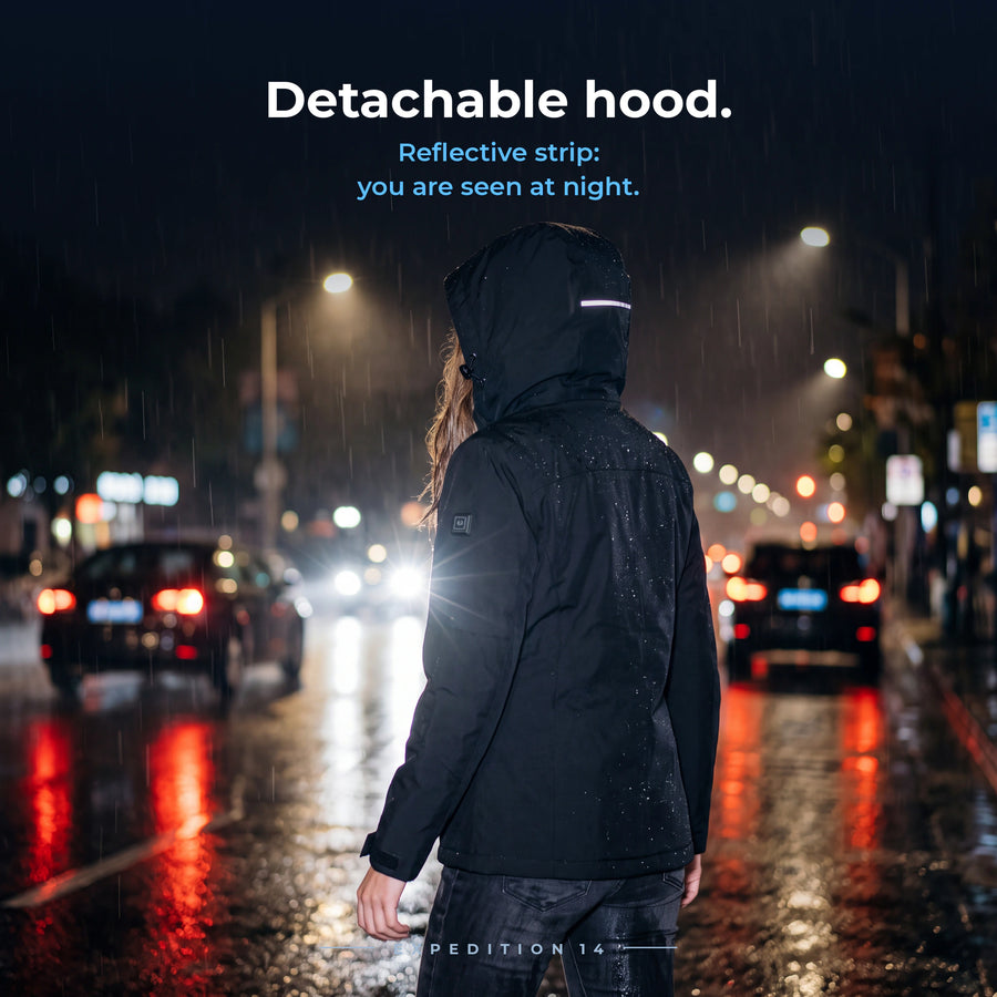 Capuche amovible d’Expedition 14 avec bande réfléchissante, de nuit