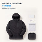 Kit Expedition 14 : parka, batterie 20 000 mAh, câble, filet de lavage et trousse