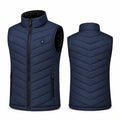 Layer 9 — gilet chauffant bleu marine, face et dos (coloris Bleu marine)