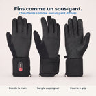 Gants Light R : dos de la main, sangle au poignet et paume à grip