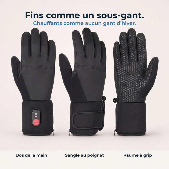 Gants Light R : dos de la main, sangle au poignet et paume à grip