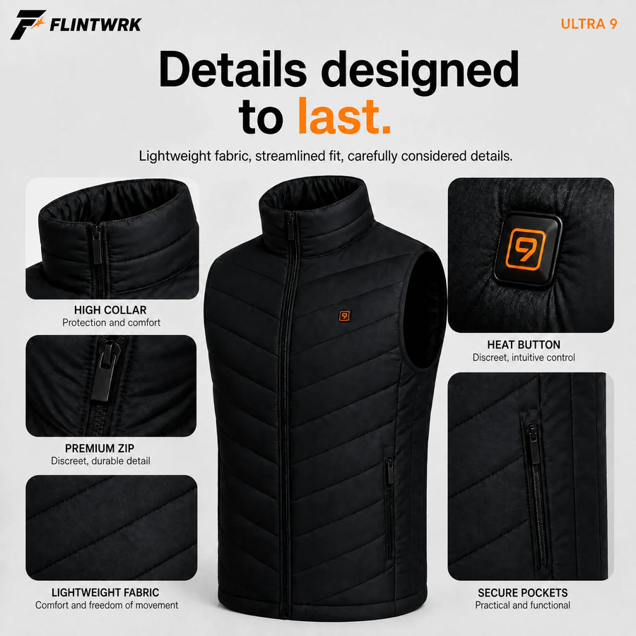 Ultra 9 – Gilet riscaldato con 9 zone riscaldanti — English product information