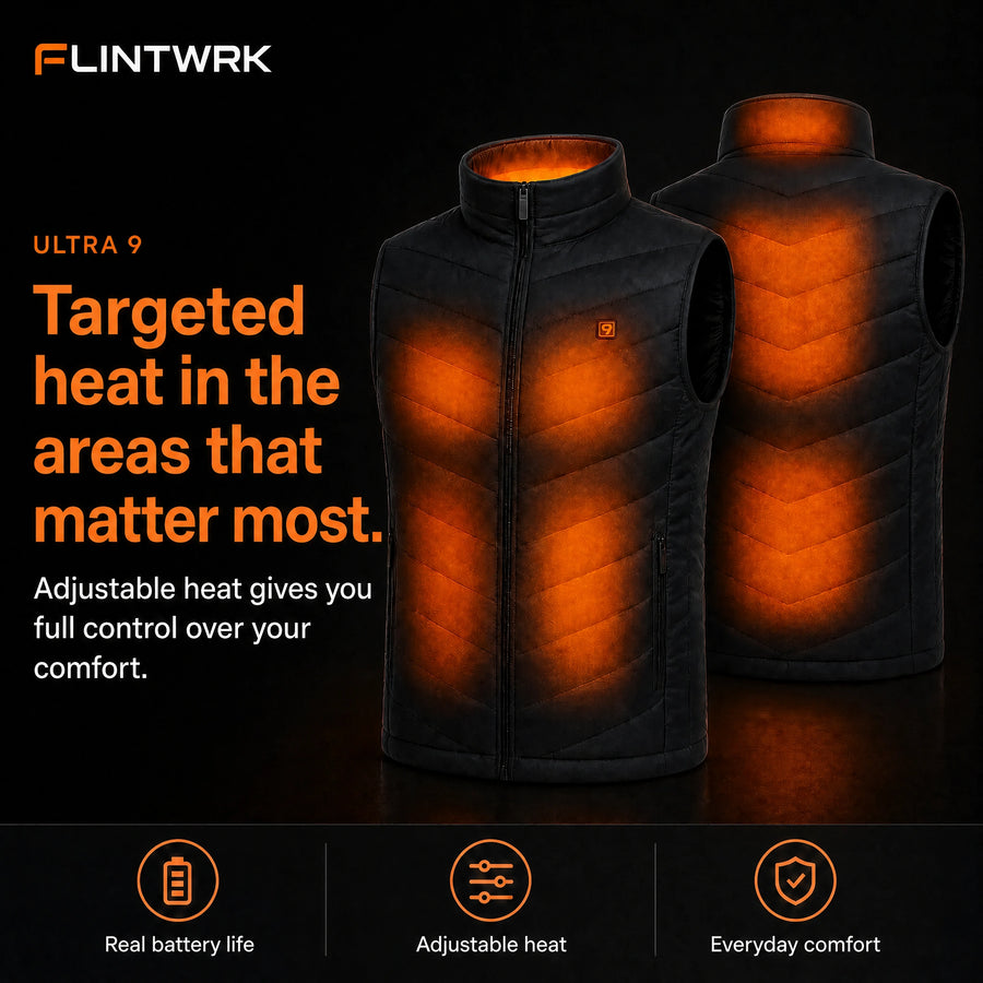 Ultra 9 – Gilet riscaldato con 9 zone riscaldanti — English product information
