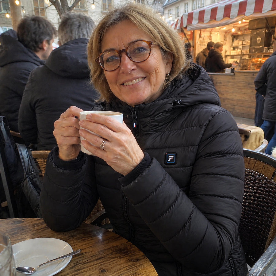 Client FLINTWRK en terrasse en hiver